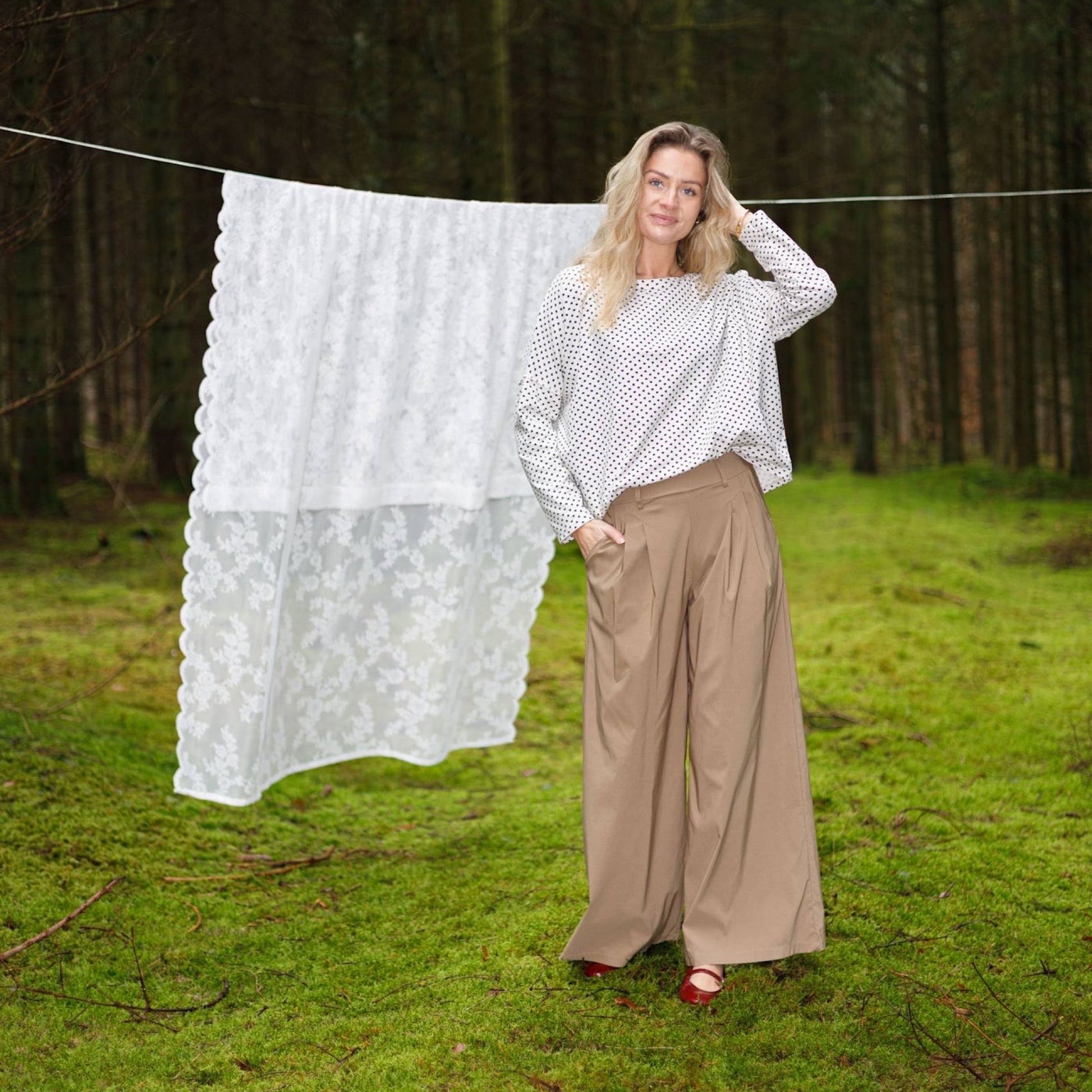 Black colour - BCdavina wideleg pant - khaki - Merle og Wilde ApS