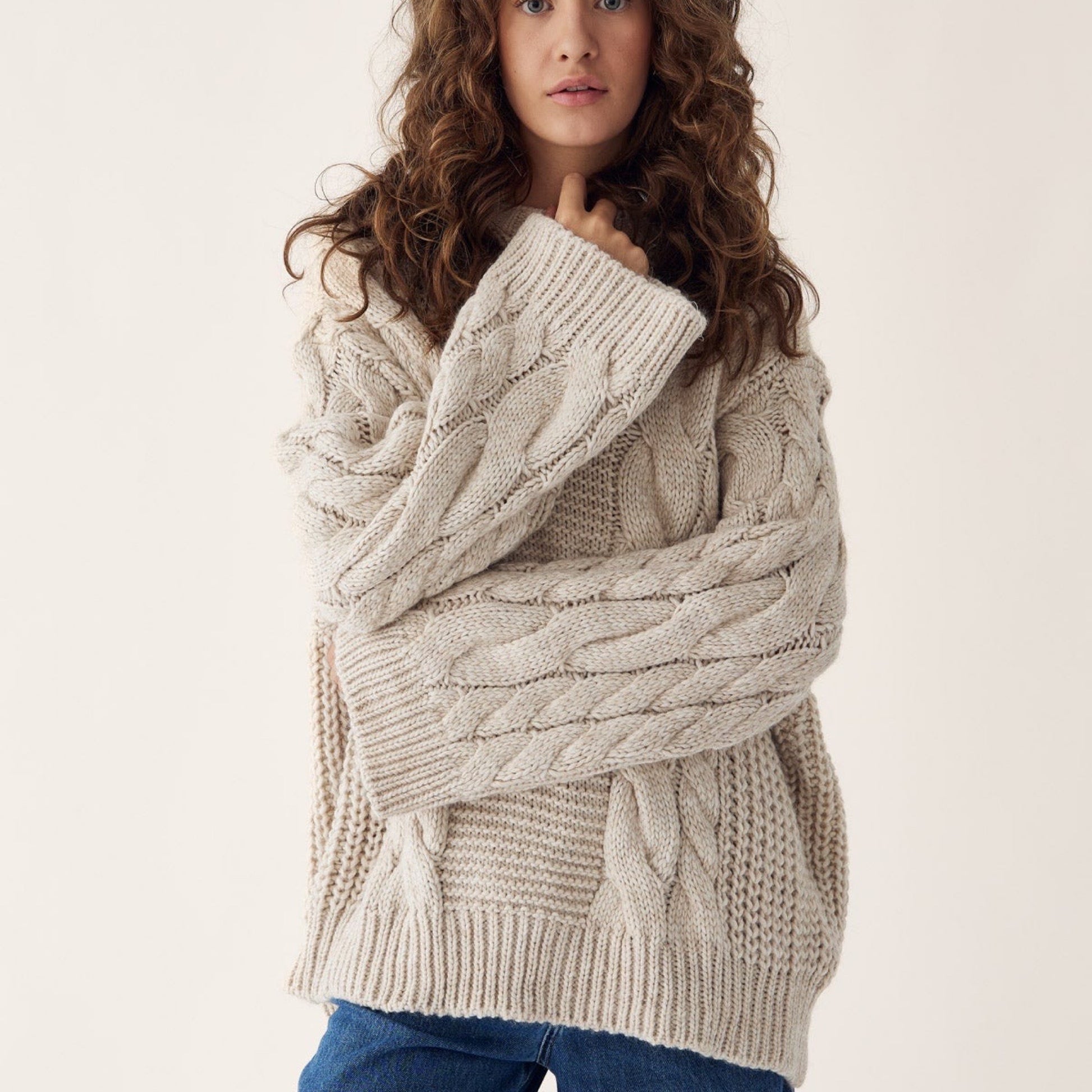 Noella - Lisbeth knit - Oatmel - Merle og Wilde ApS