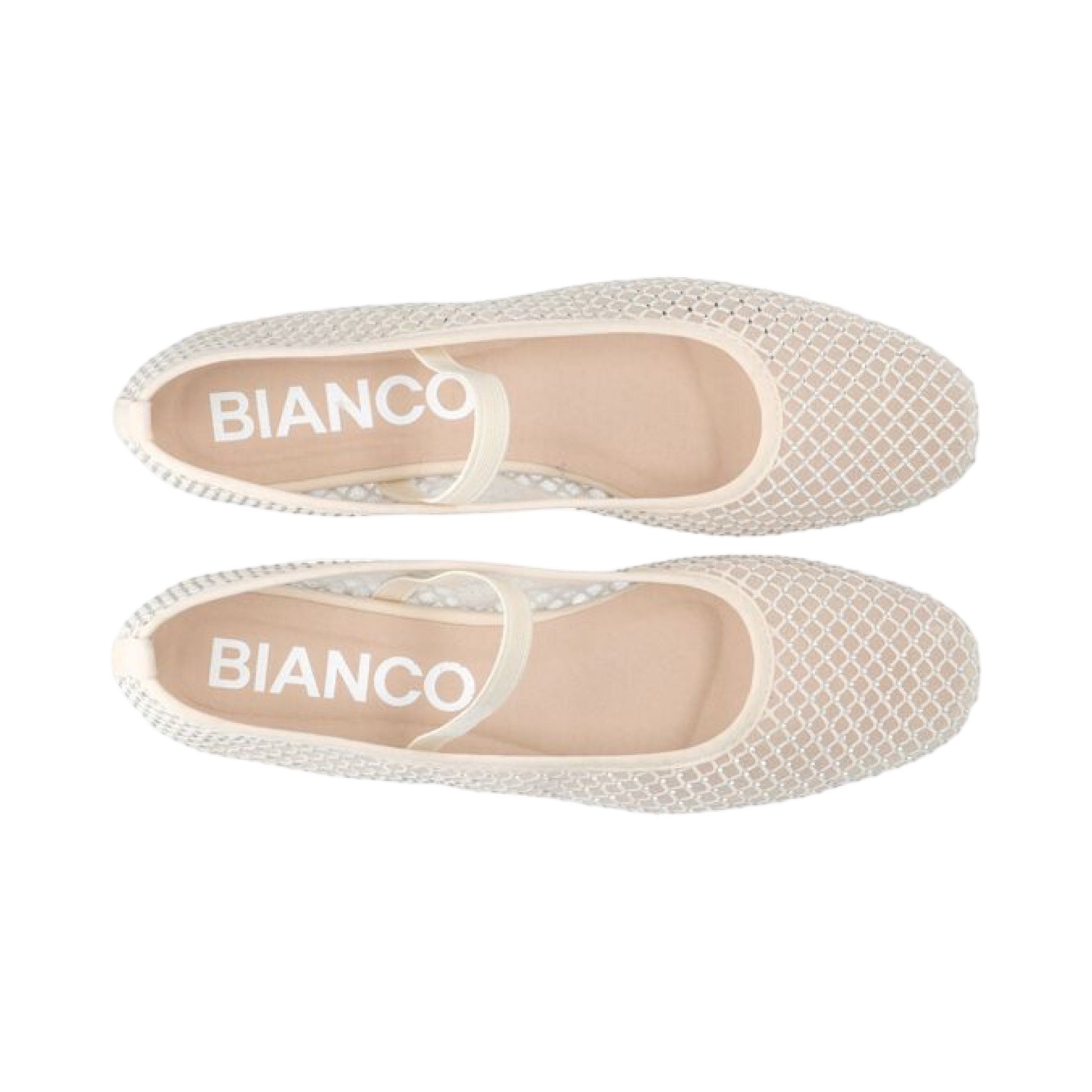 Bianco - Bialilja Ballerinaer mesh - off white - Merle og Wilde ApS
