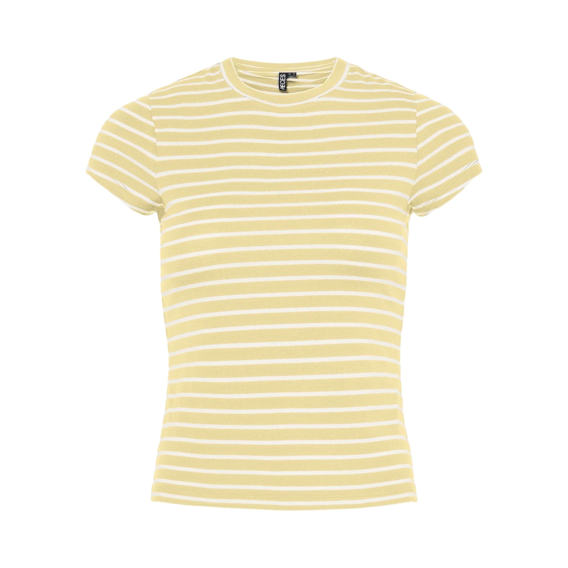 Pieces - PCmonique Camp sleeve tee - French vanilla coconut Milk - Merle og Wilde ApS