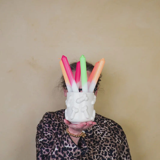 Housevitamin - Pik - keramik kop/vase - fåes i 2 farve Beige og pink - Merle og Wilde ApS