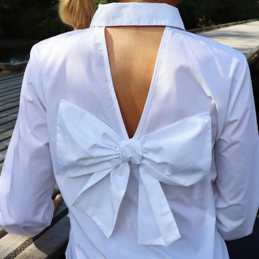 Liberte - Bobo-LS-Bow-Shirt - White