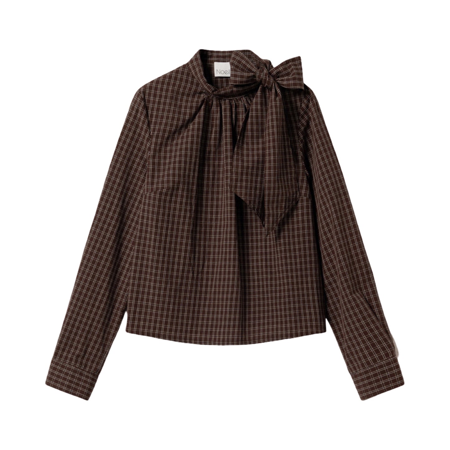 Noella - Kesha LS Blouse Cari Brown Check - Merle og Wilde ApS