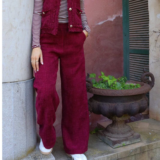 Liberte - Coco wide pants - Bordeaux - Merle og Wilde ApS