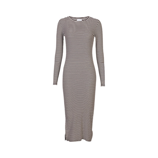 Liberte - Natalia - LS - dress - Brown/creme - Merle og Wilde ApS