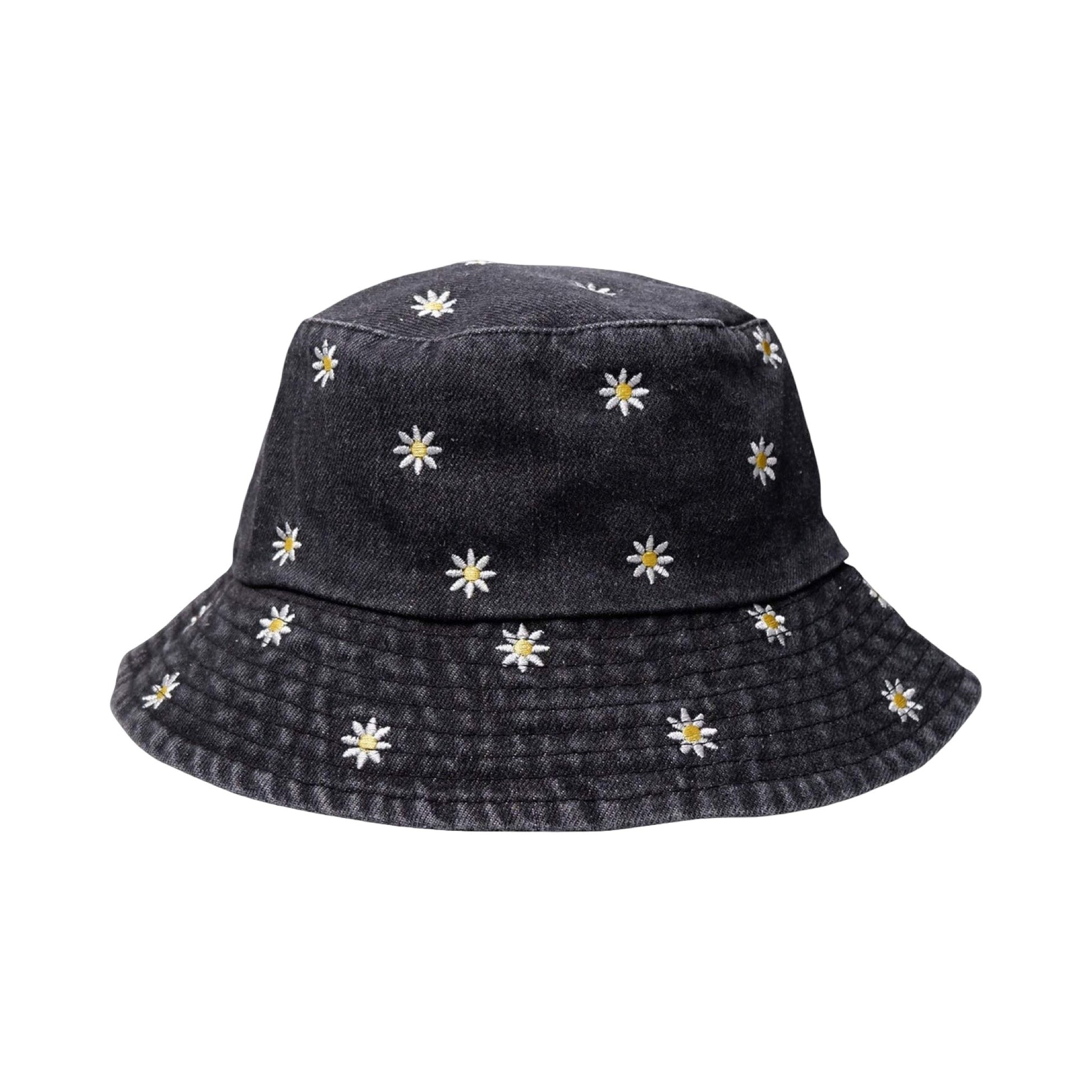 Black colour - BCdaisy bucket hat - daisy - Merle og Wilde ApS