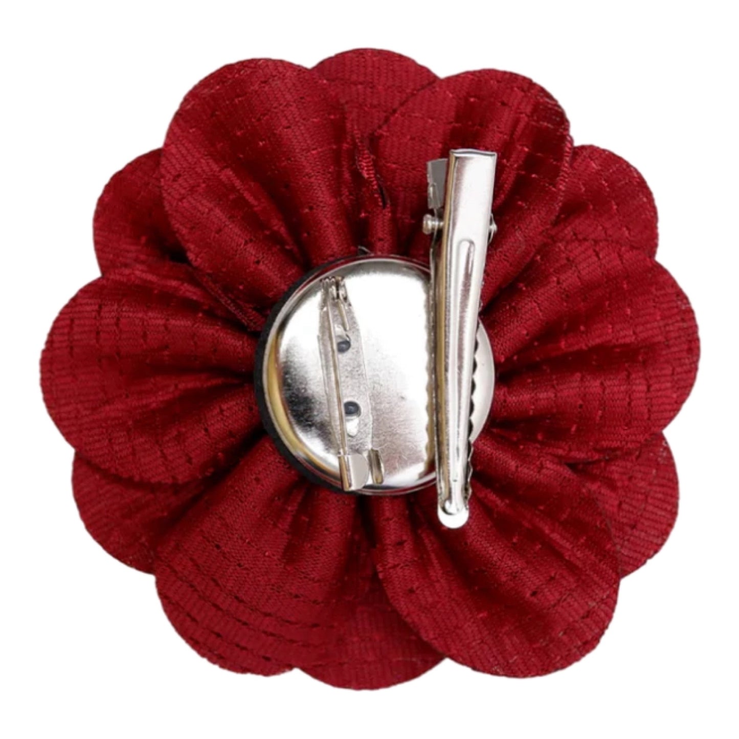 Black colour - BCbilibet 2-in-1 flower brooch - red