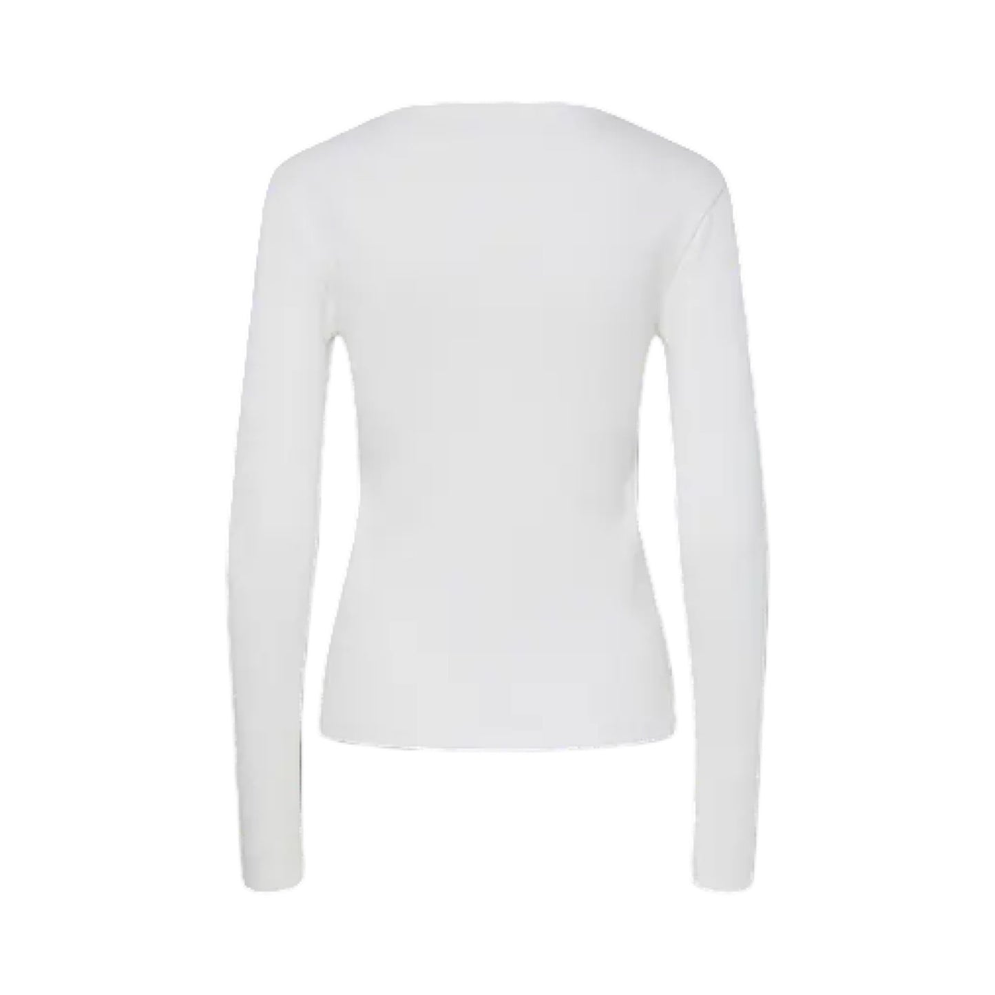Pieces - PCmay LS embroidery top JRS Bc - White - Merle og Wilde ApS