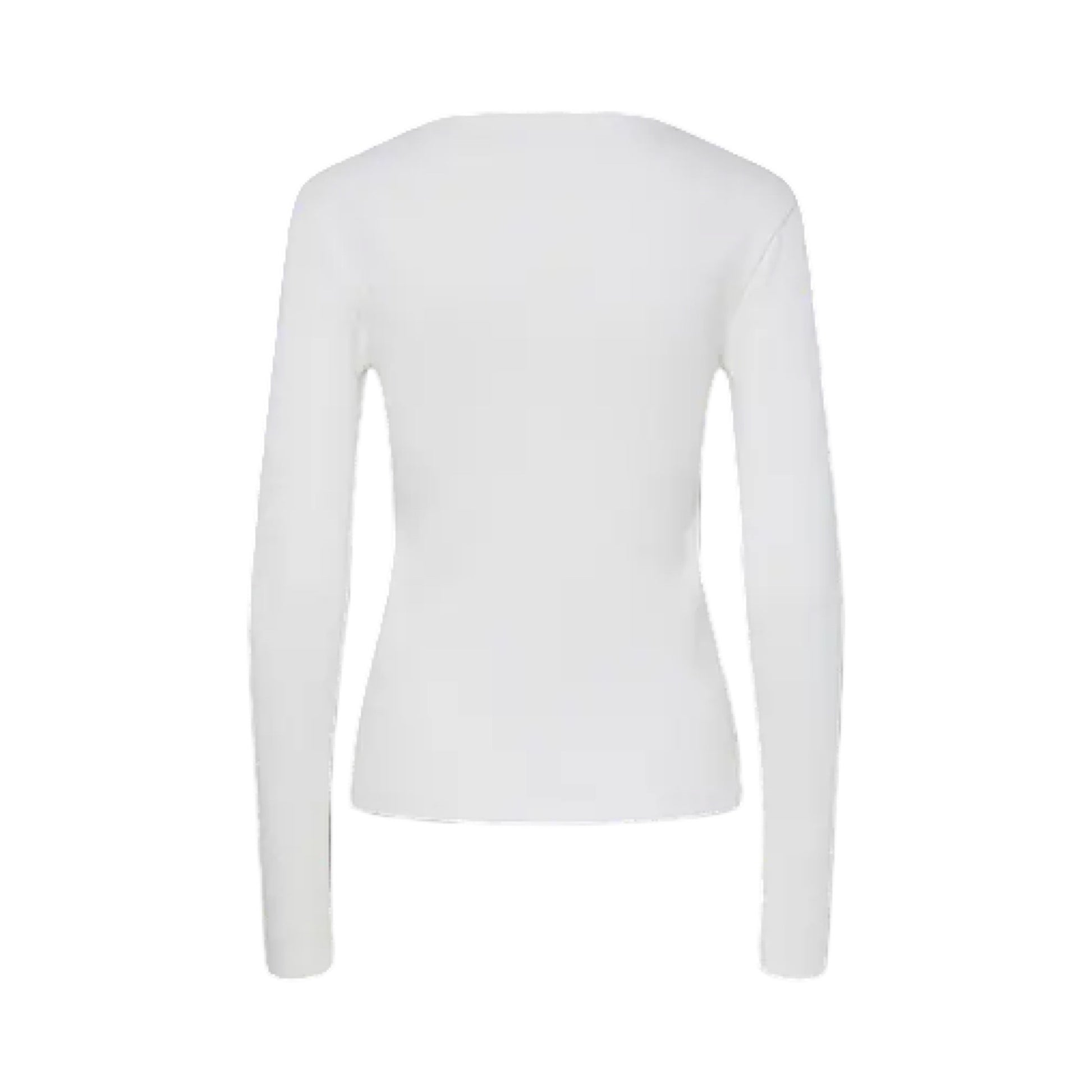 Pieces - PCmay LS embroidery top JRS Bc - White - Merle og Wilde ApS