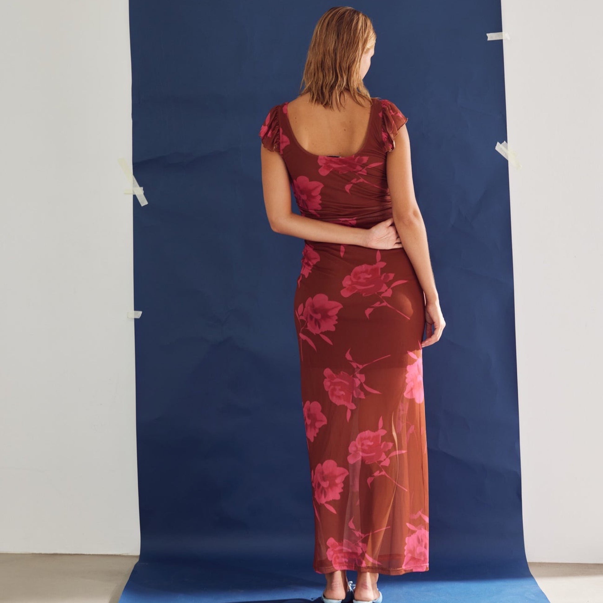 Noella - Lauryn Dress Cassie Brown print - Merle og Wilde ApS