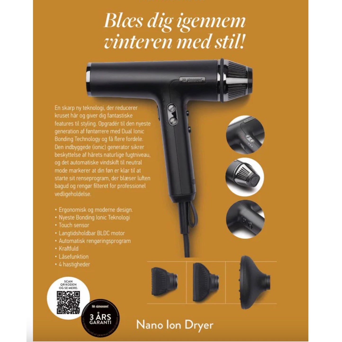 HH Simonsen - Nano Ion Dryer - Merle og Wilde ApS