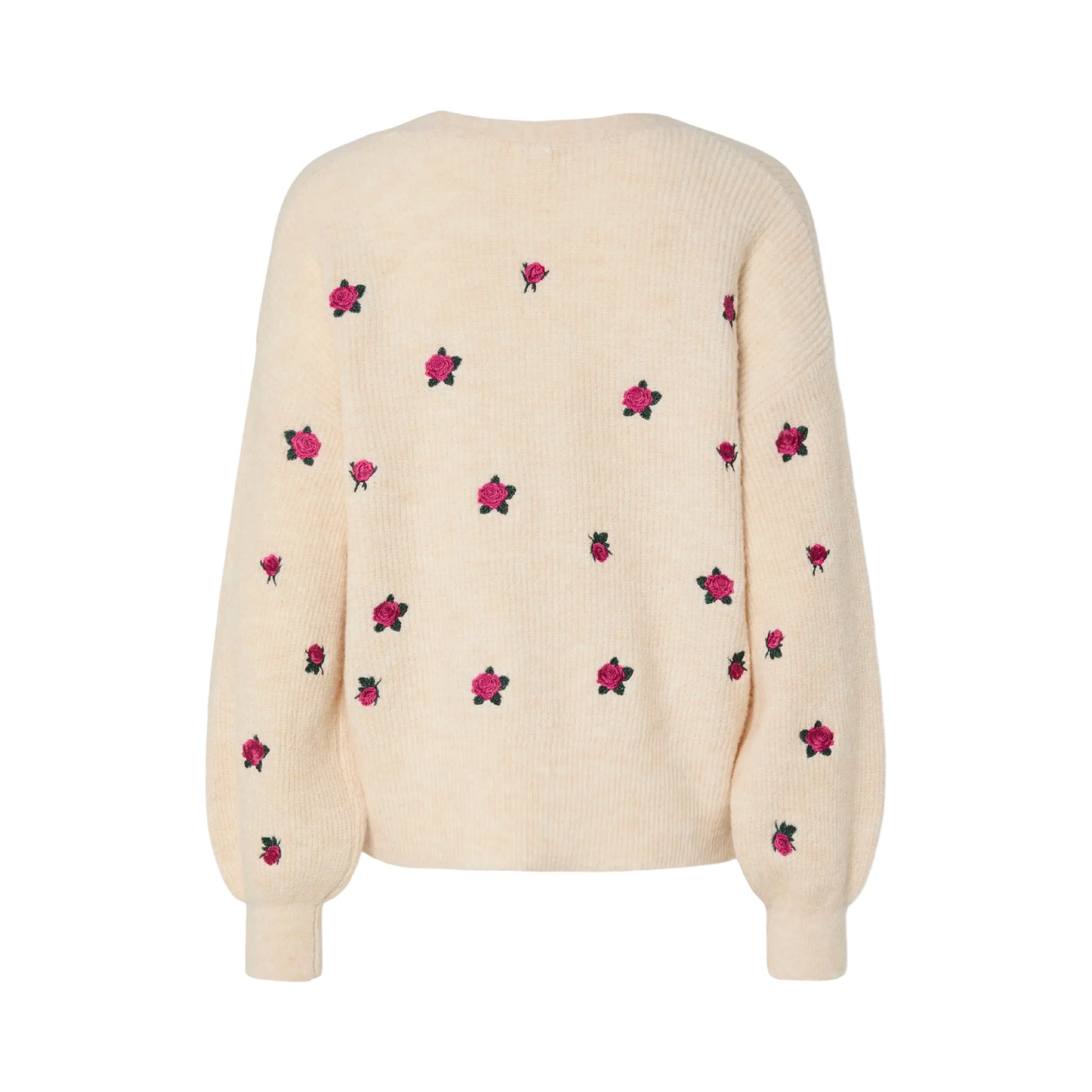 Preorder - YAS - Yasfleur LS knit cardigan S. Noos - Birch bouquet flower - Merle og Wilde ApS
