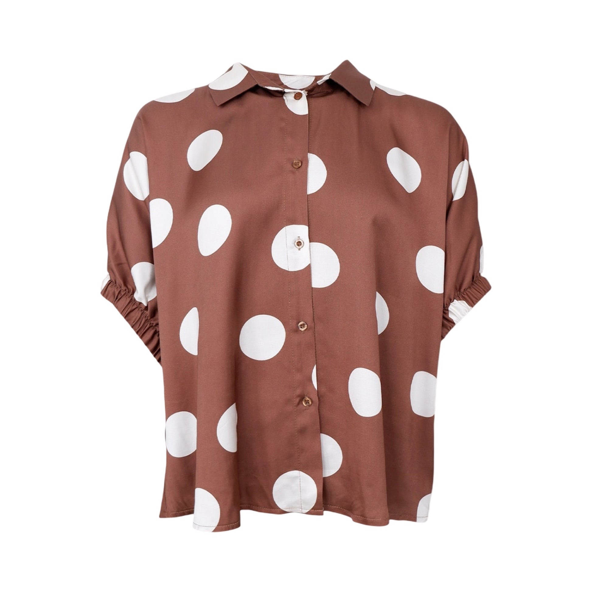 Black colour - Bcmabel shirt blouse - Mocca dot - Merle og Wilde ApS