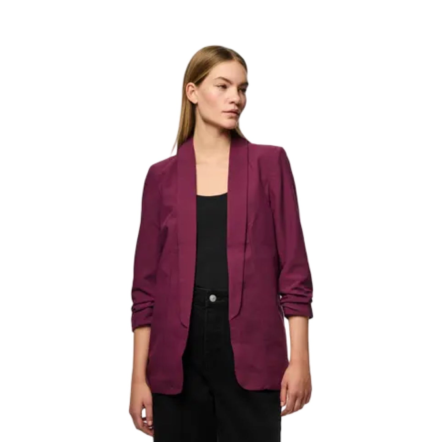 Pieces - PCbosella 3/4 Blazer Noos Bc - Grape Wine - Merle og Wilde ApS