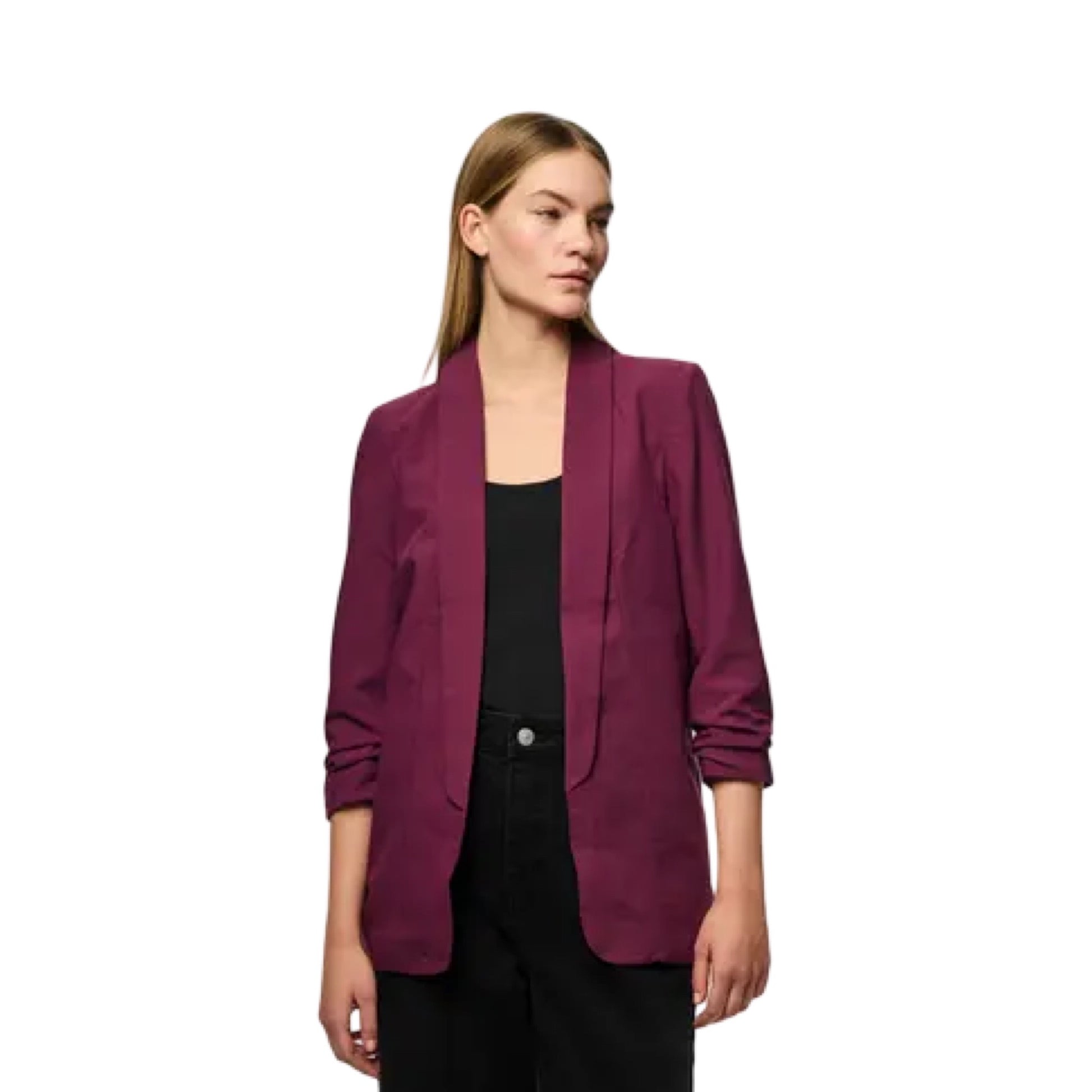 Pieces - PCbosella 3/4 Blazer Noos Bc - Grape Wine - Merle og Wilde ApS