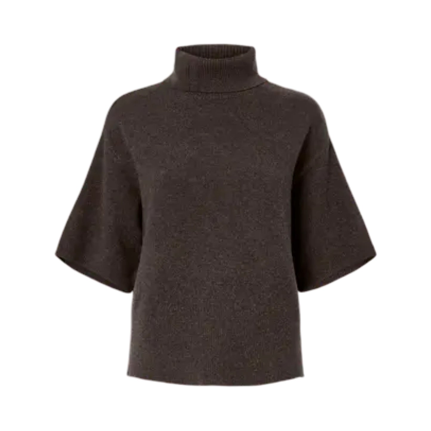 YAS - Yasemila 2/4 wool knit pullover s. Noos - Coffee Bean - Merle og Wilde ApS