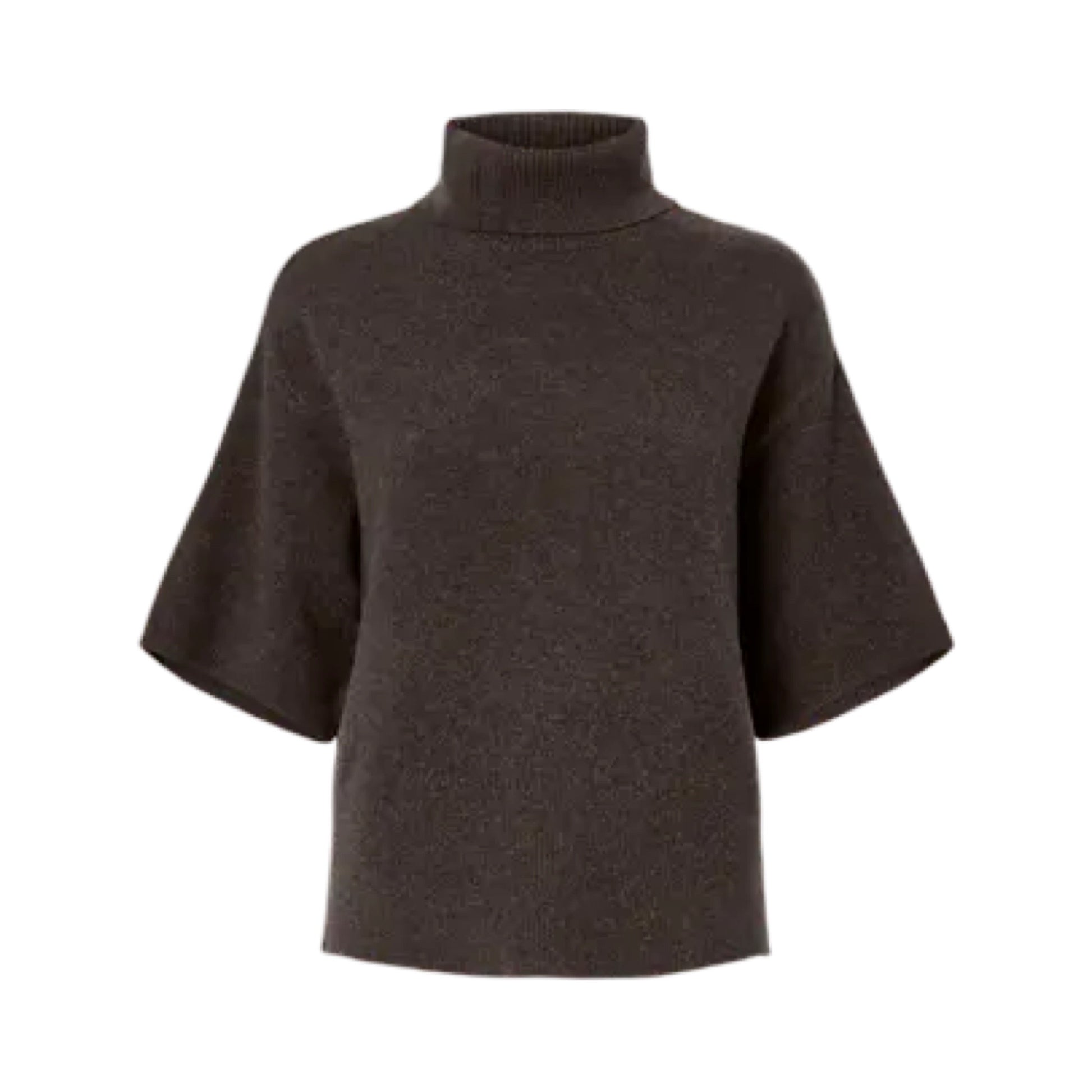YAS - Yasemila 2/4 wool knit pullover s. Noos - Coffee Bean - Merle og Wilde ApS