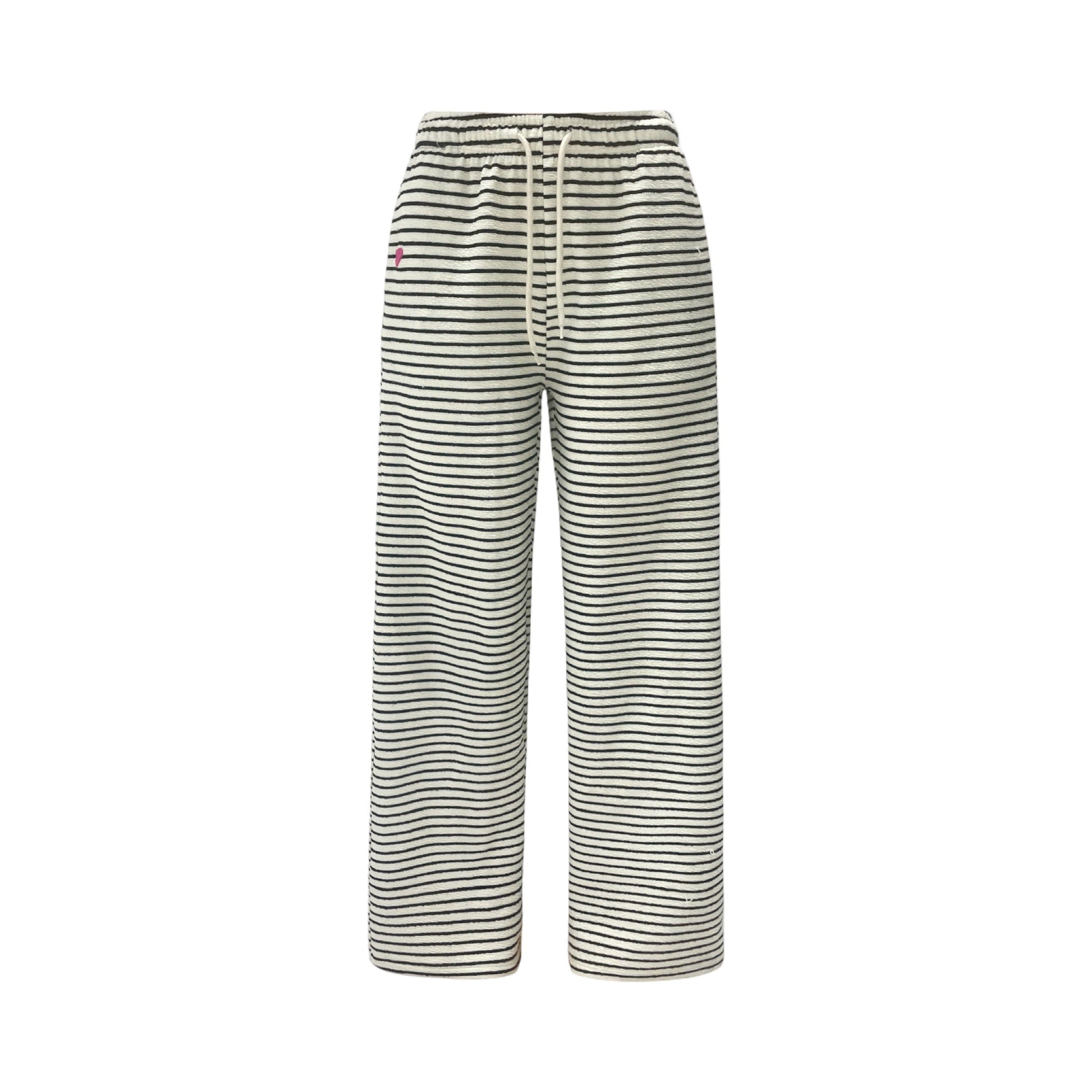 Preorder dec. - Liberté - sus - wide - pants - Black creme stripe - Merle og Wilde ApS