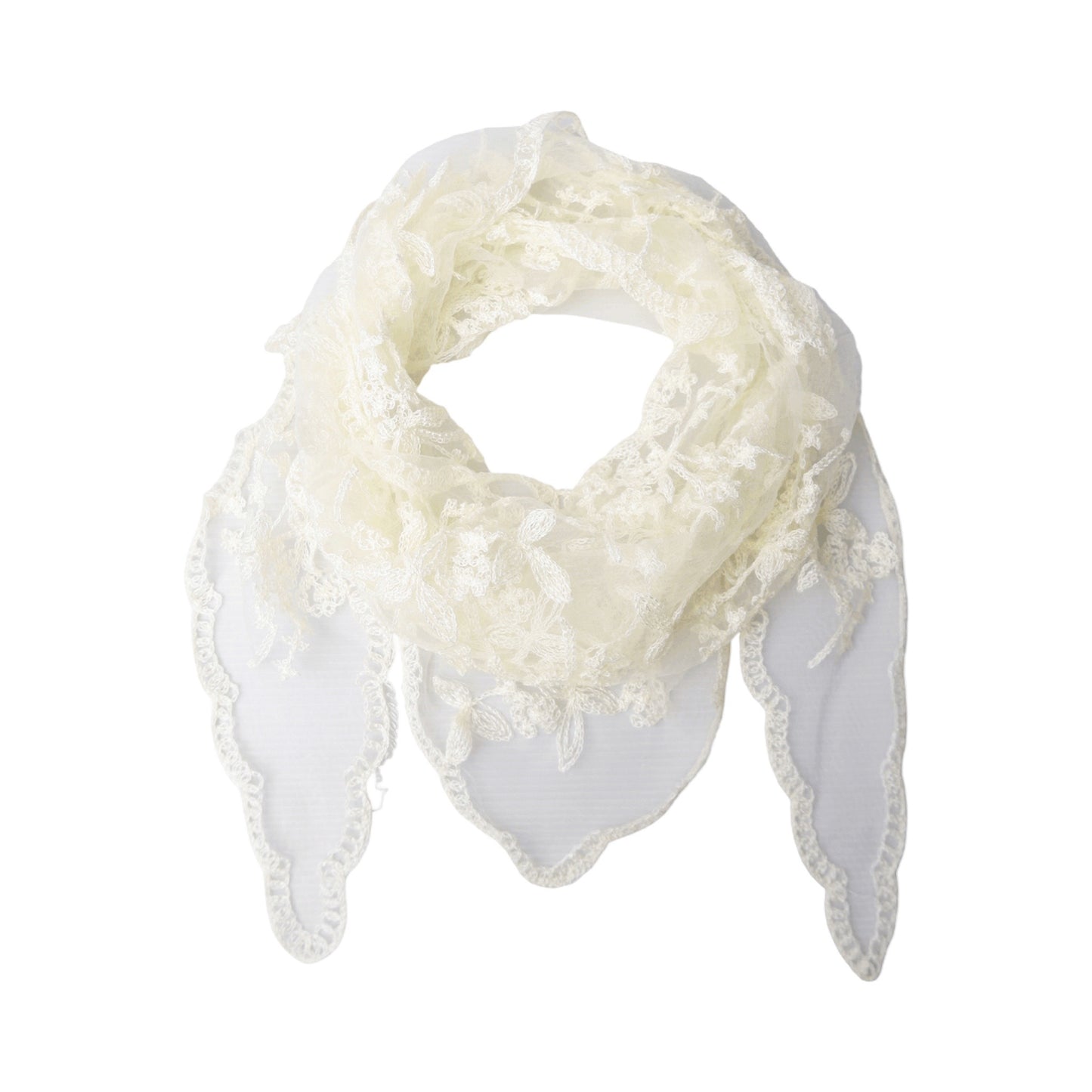 Black colour - BCmiriana trianglen lace scarf - Butter yellow - Merle og Wilde ApS