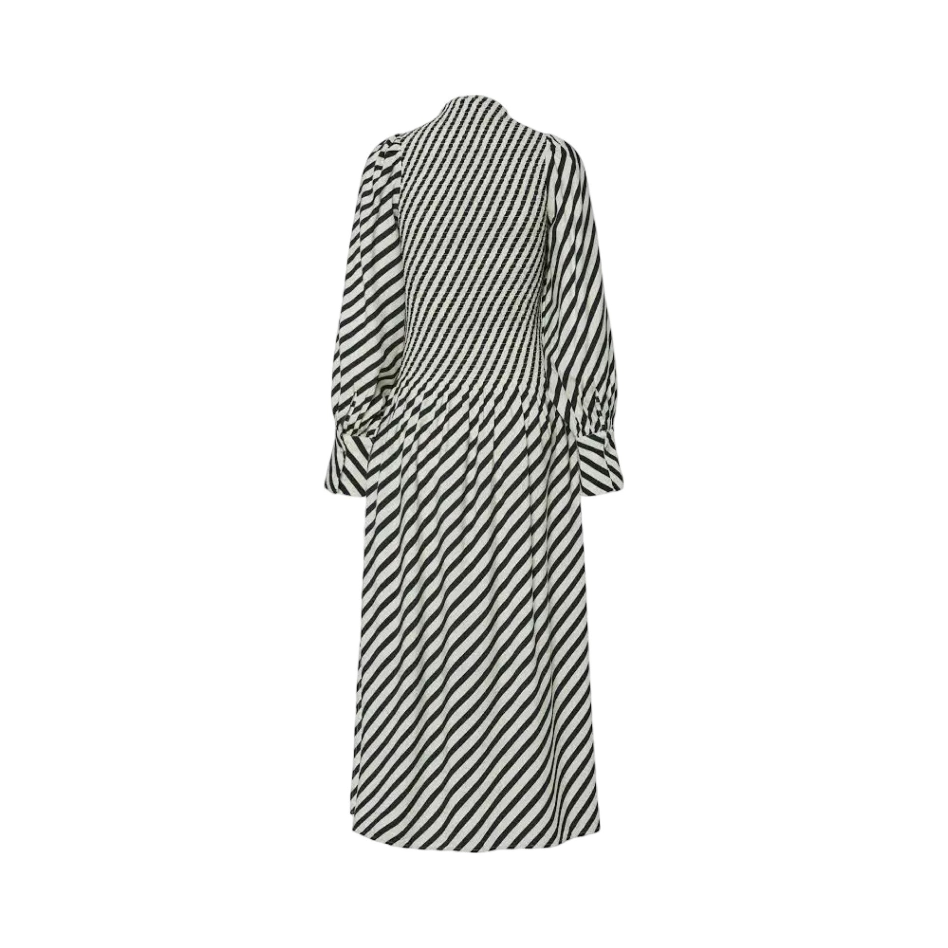 YAS - Yasdiala LS Long dress - sort/hvid striber - Merle og Wilde ApS