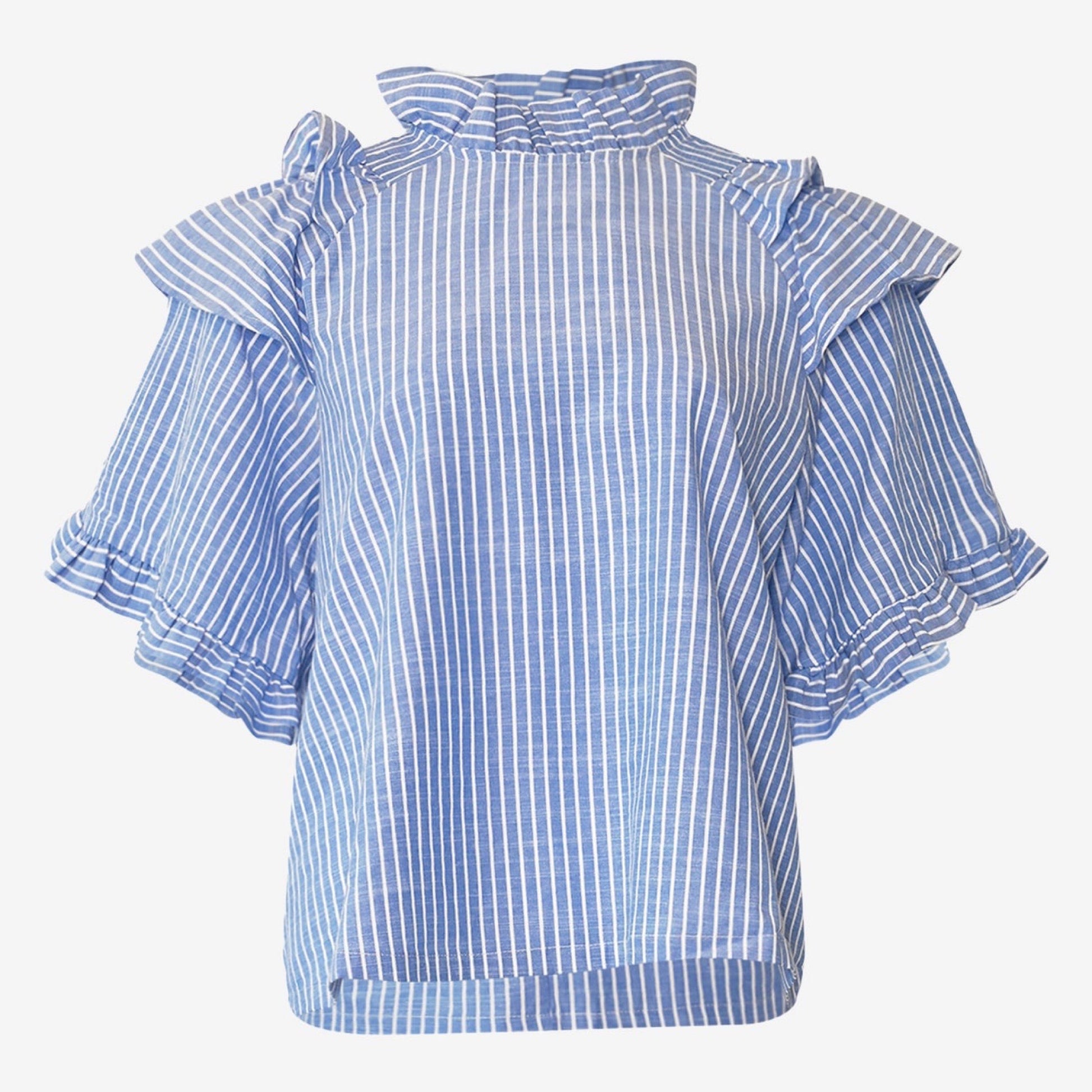 Noella - Lesly Blouse - Blue stripe - Merle og Wilde ApS