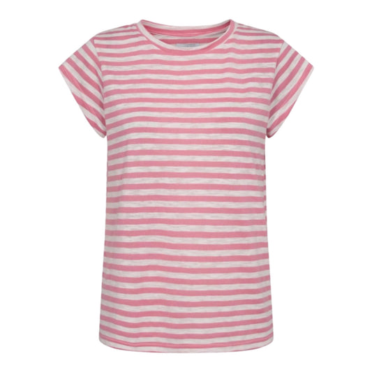 Liberte - Ulla-Stripe- T-Shirt - Barbie pink / White stripe