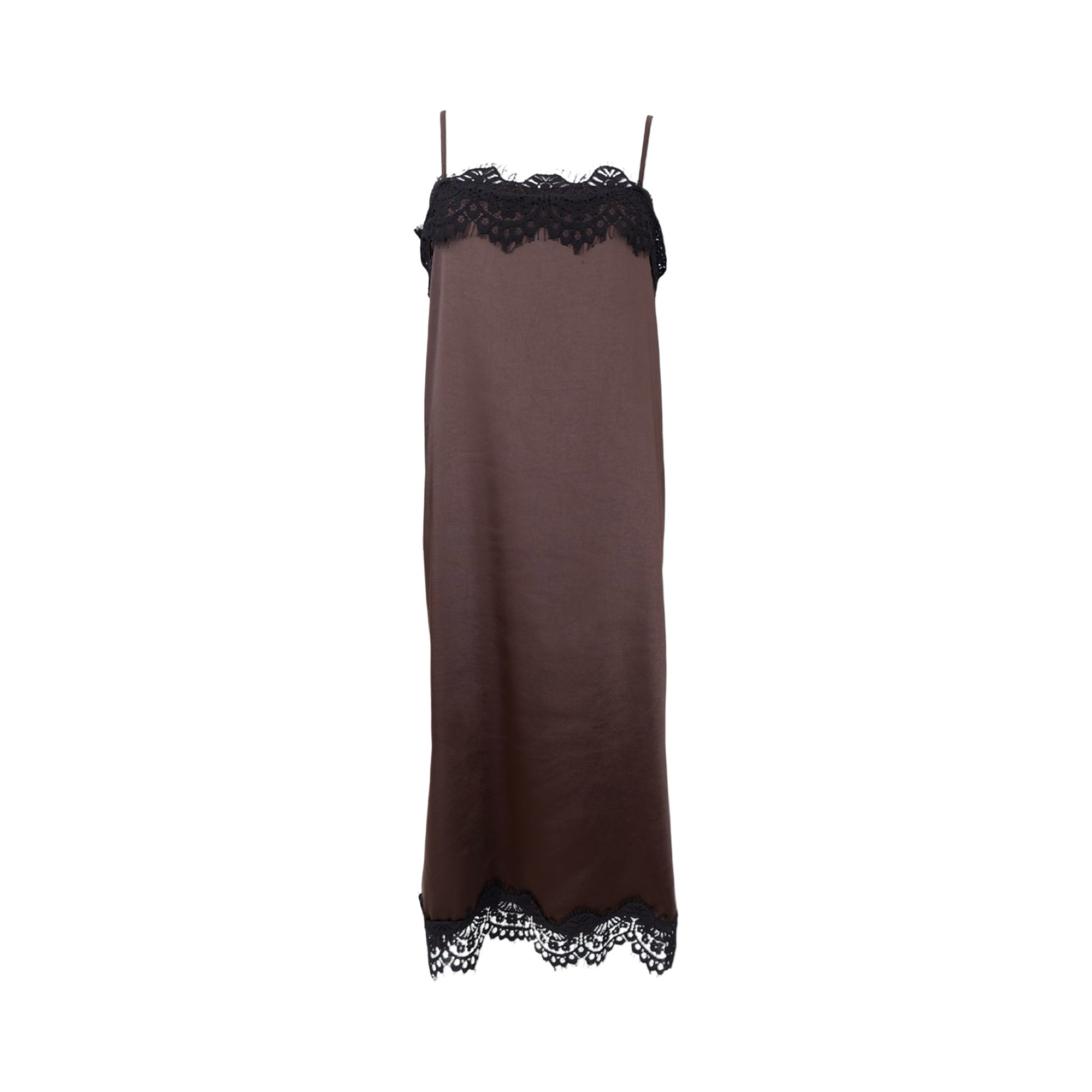 Black colour - BCevie lace strap dress - coffee - Merle og Wilde ApS