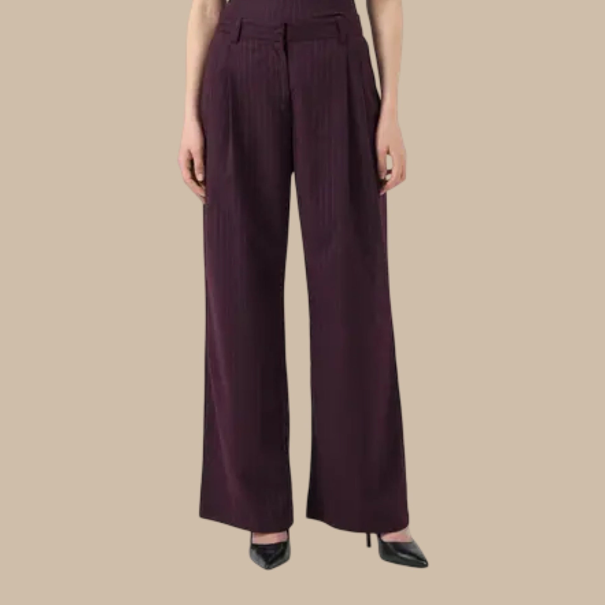 YAS - Yasburla HMW pant - Ex - port royale w. Pinstripe - Merle og Wilde ApS