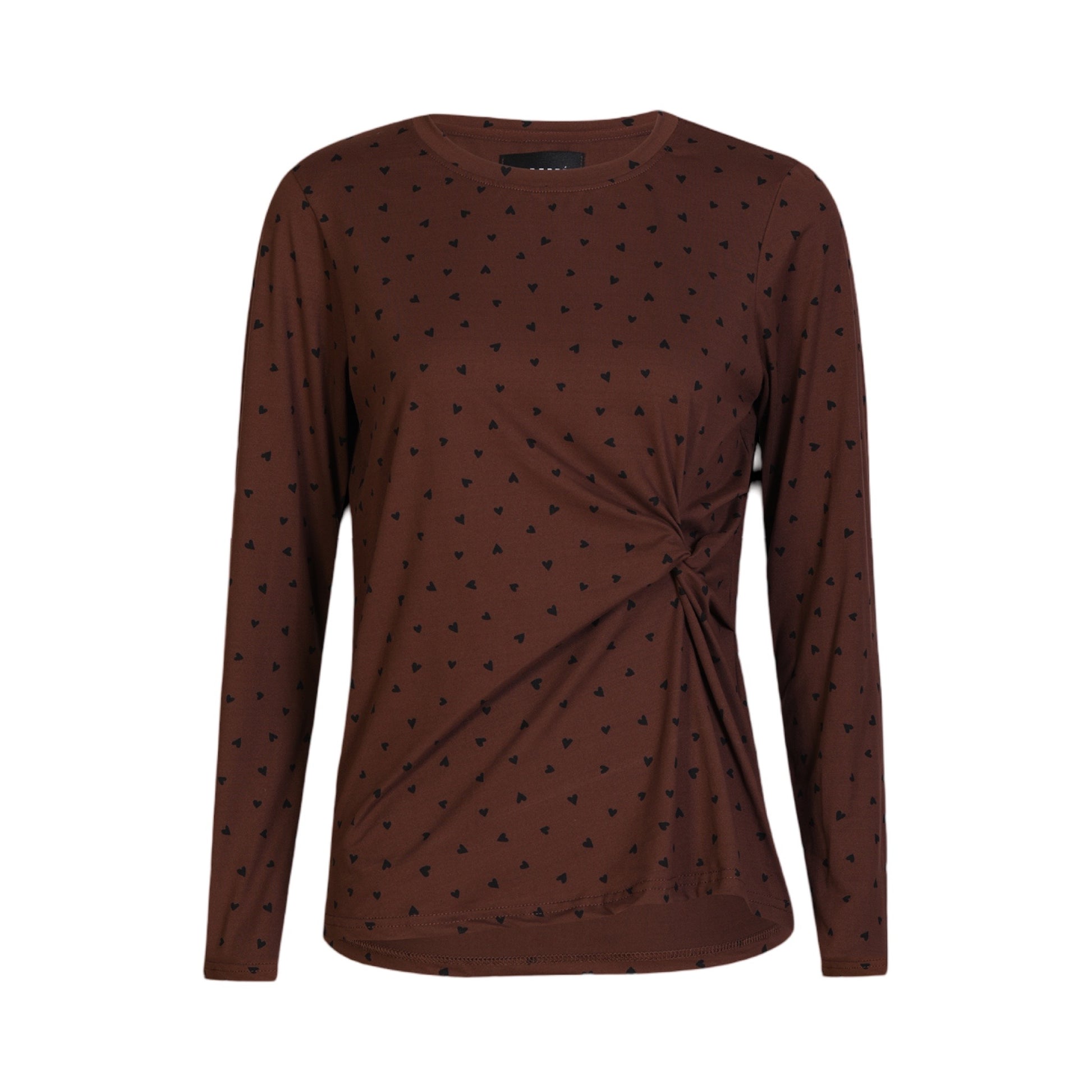 Preorder dec. - Liberté - Alma - ls - twist - top - Brown Black Heart - Merle og Wilde ApS
