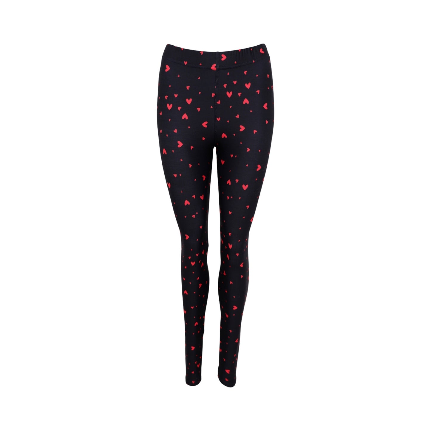 Black colour - BClynn leggings - Black red Heart - Merle og Wilde ApS