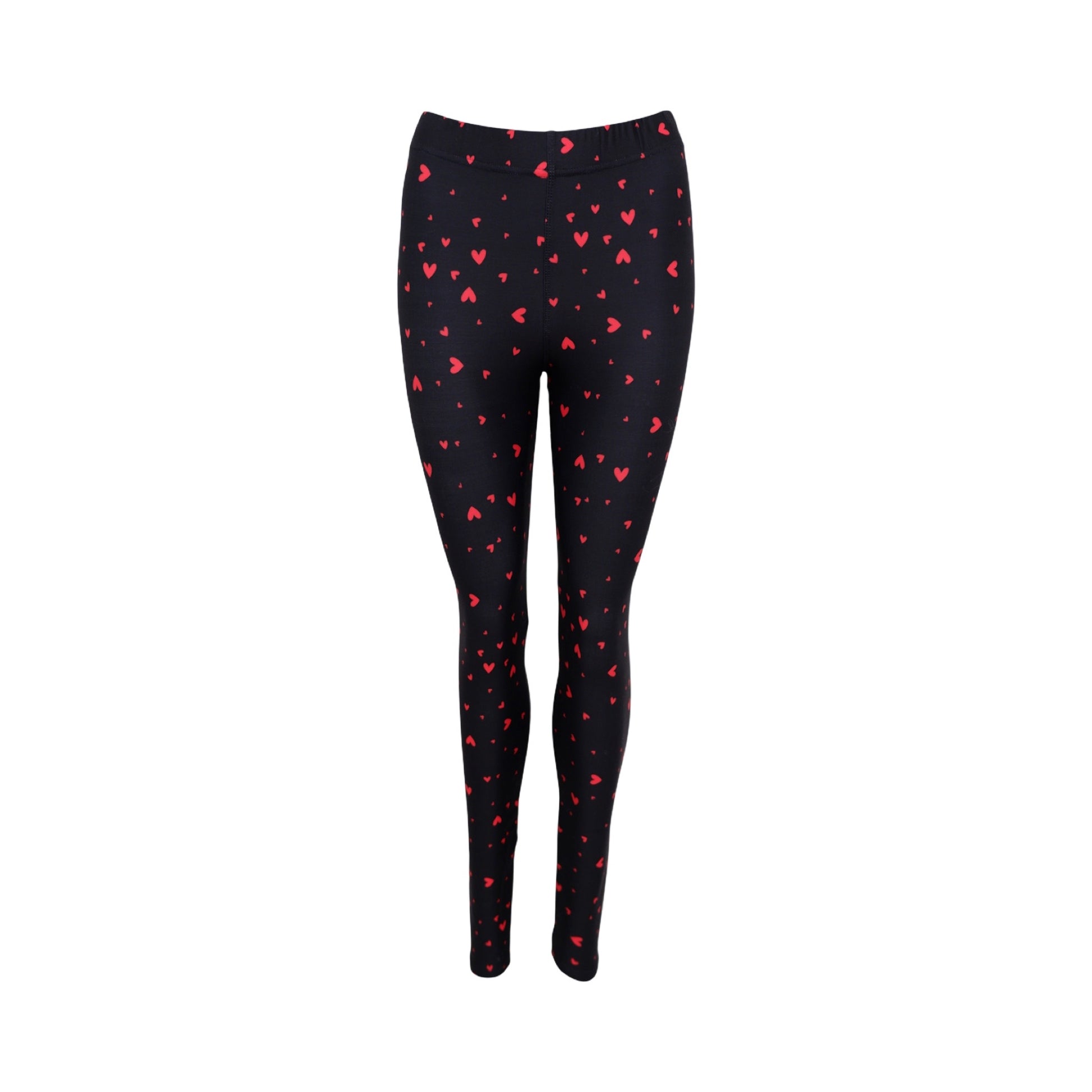 Black colour - BClynn leggings - Black red Heart - Merle og Wilde ApS