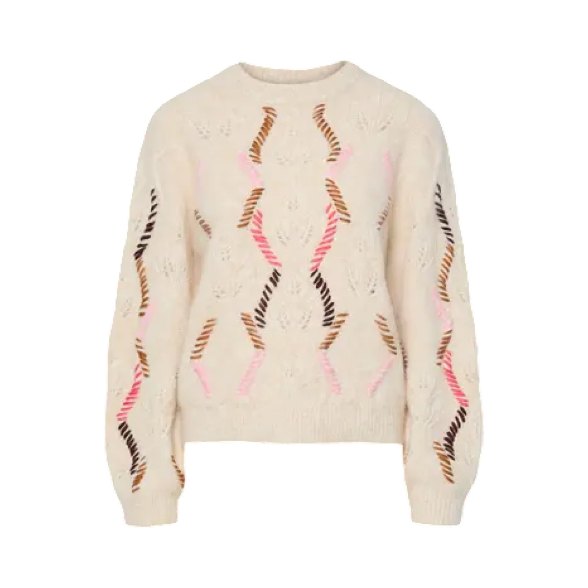 YAS - Yasgabbi LS knit. Pullover s. - Birch/melange - Merle og Wilde ApS