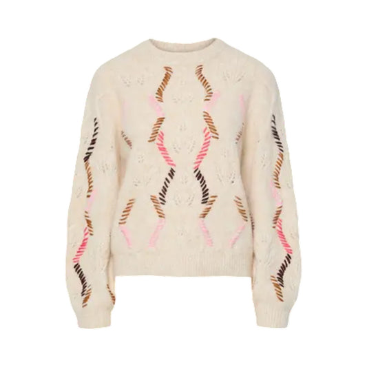 YAS - Yasgabbi LS knit. Pullover s. - Birch/melange - Merle og Wilde ApS