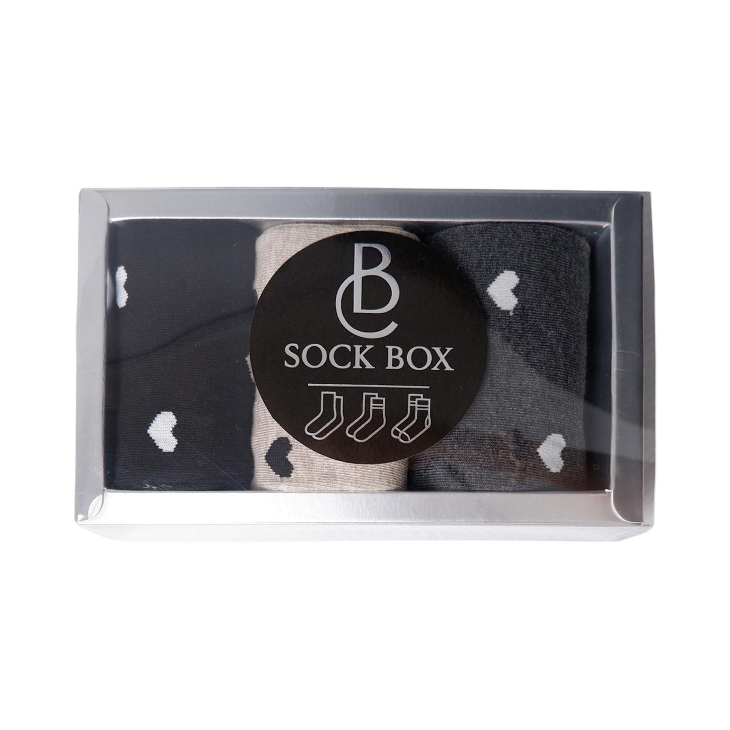 Black colour - BCsock box - 3 sokker i en æske - Merle og Wilde ApS