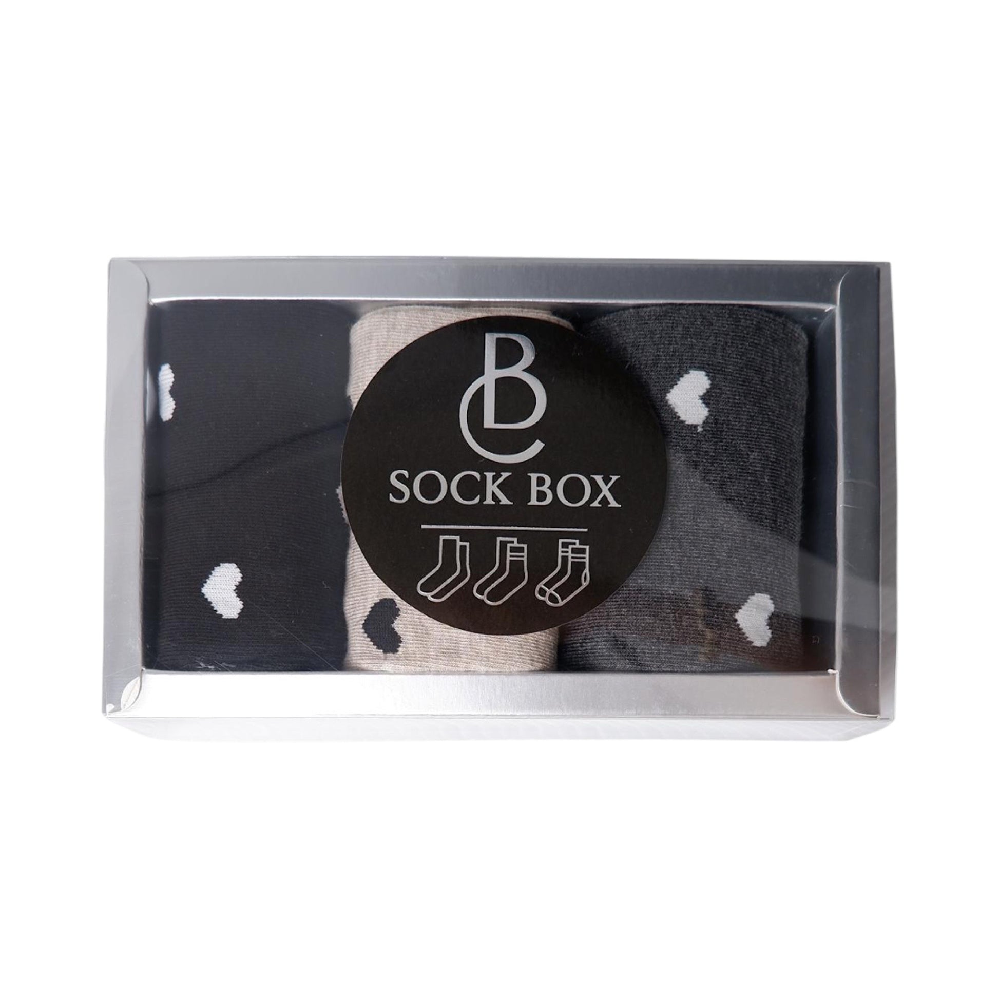 Black colour - BCsock box - 3 sokker i en æske - Merle og Wilde ApS