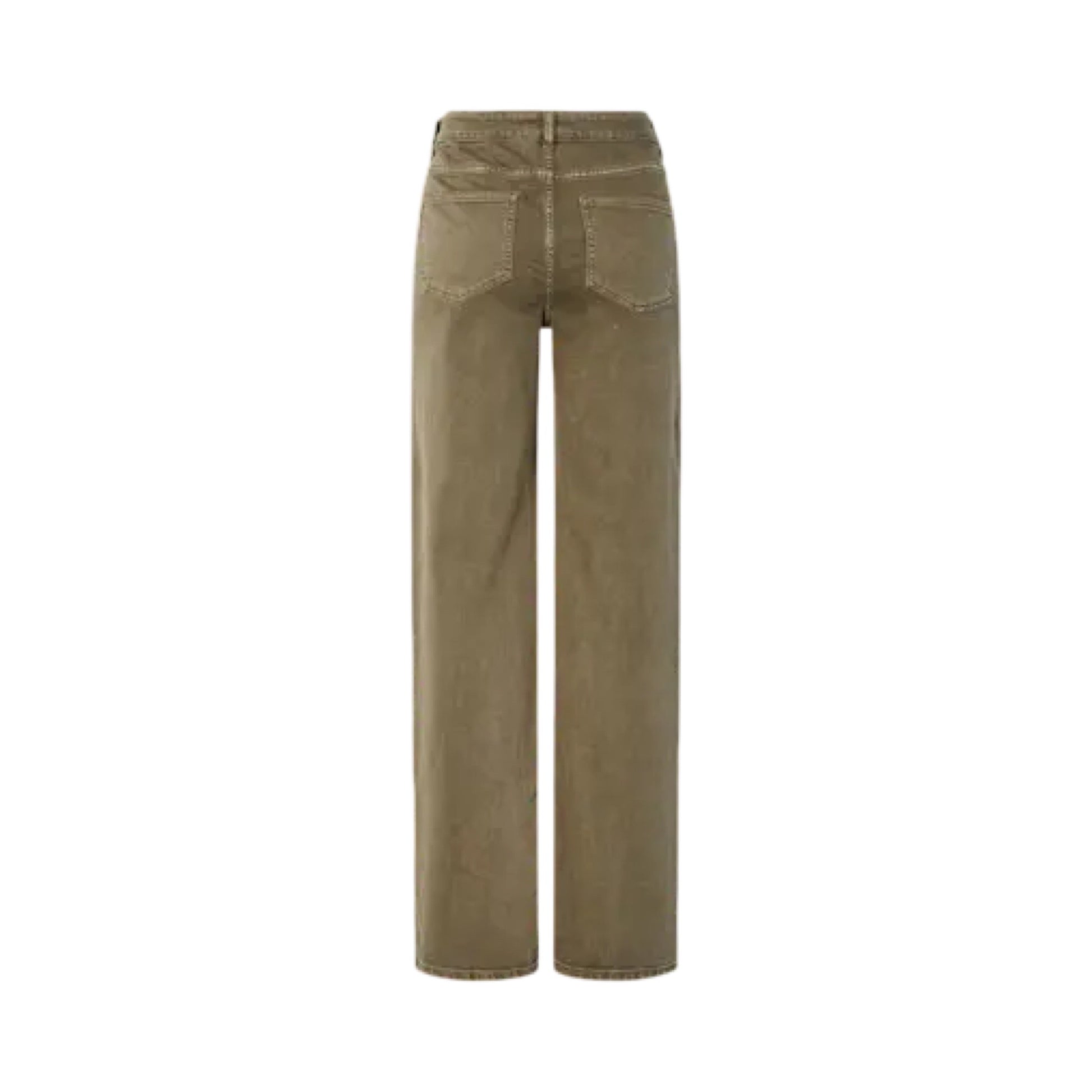 Pieces - PCsilke mw wide colored jeans Noos Bc - Military Oliver - Merle og Wilde ApS