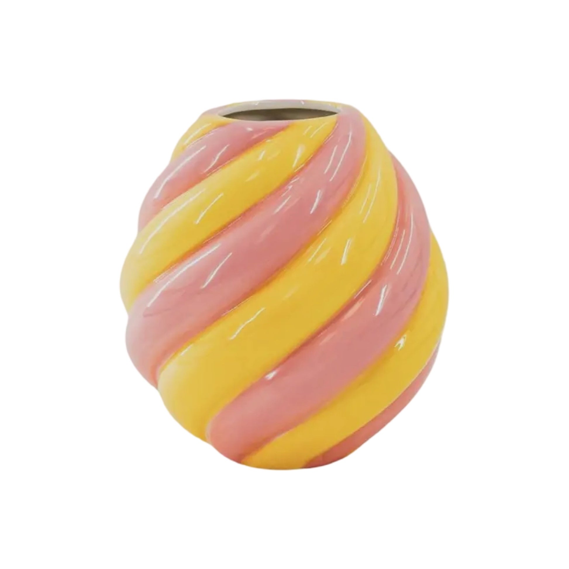 Housevitamin - Vase Swirl keramik - gul/rosa - Merle og Wilde ApS
