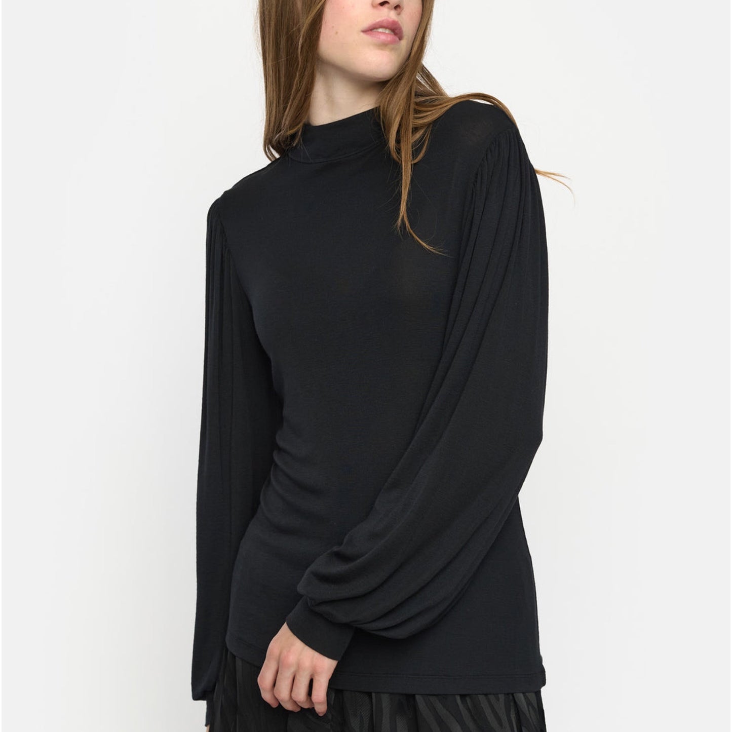 Soft rebels - SRRoman T-neck top - Black