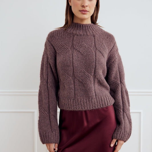 Noella - Lynx knit - morel - Merle og Wilde ApS