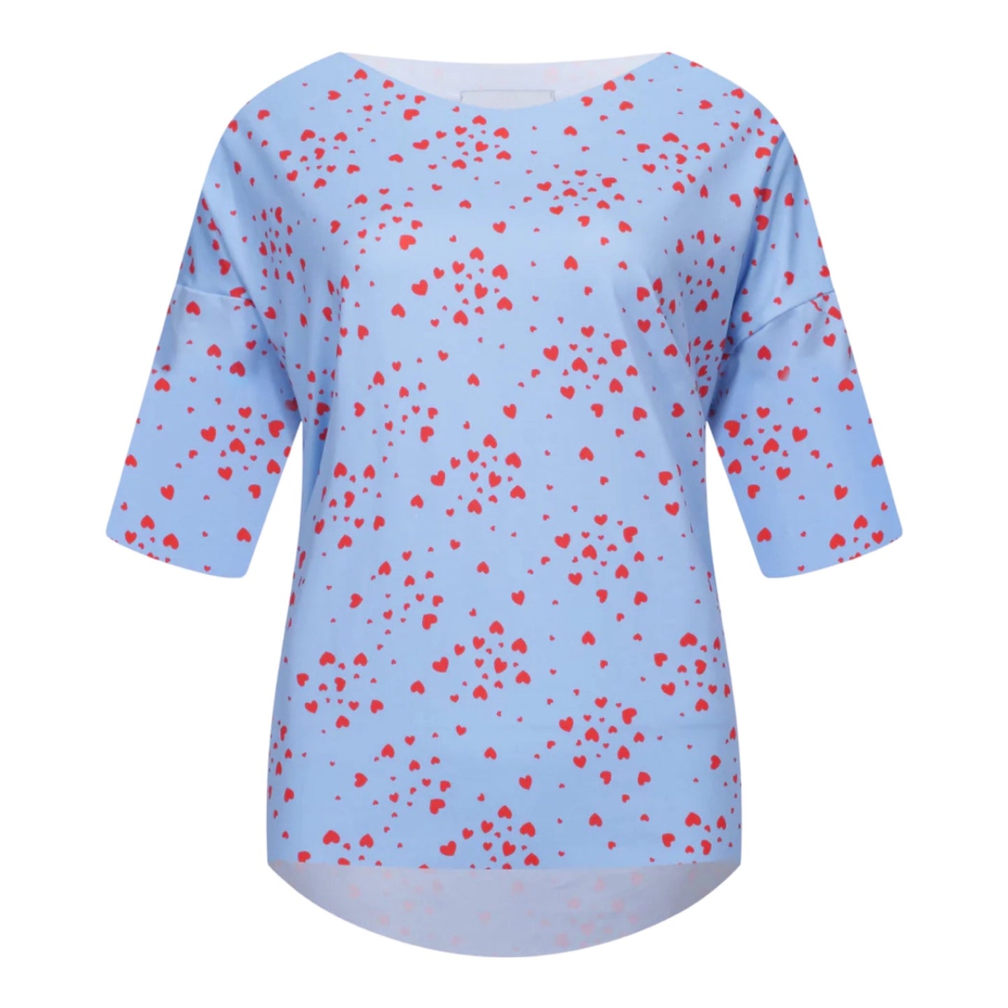 Liberte - Alma-Tshirt - Light blue pink heart