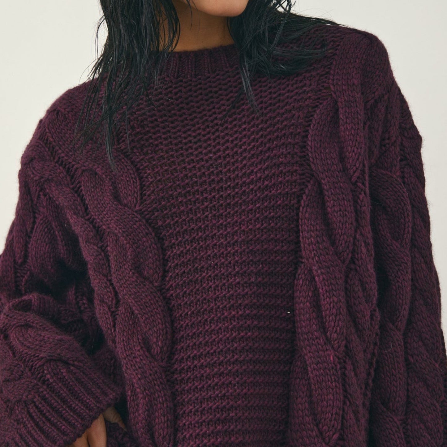 Noella - Lisbeth knit - Burgundy - Merle og Wilde ApS