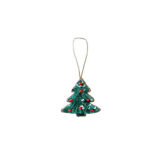 Black colour - BCdecorated christma tree ornament - green