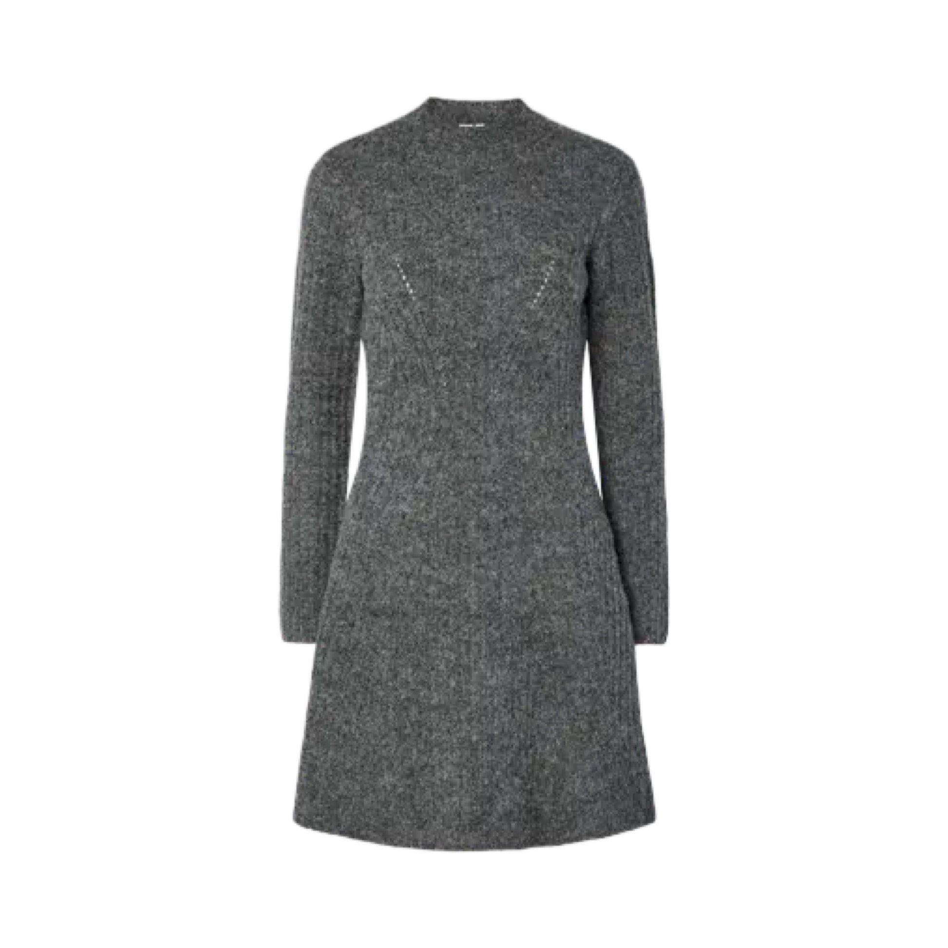 YAS - Yasdolly LS knit dress s. Noos - Grey - Merle og Wilde ApS