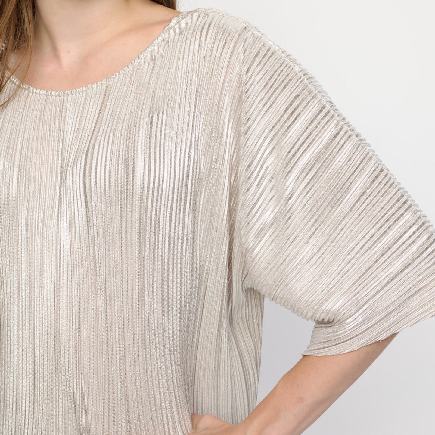 Soft rebels - SRNevaeh Blouse - Silver plisse