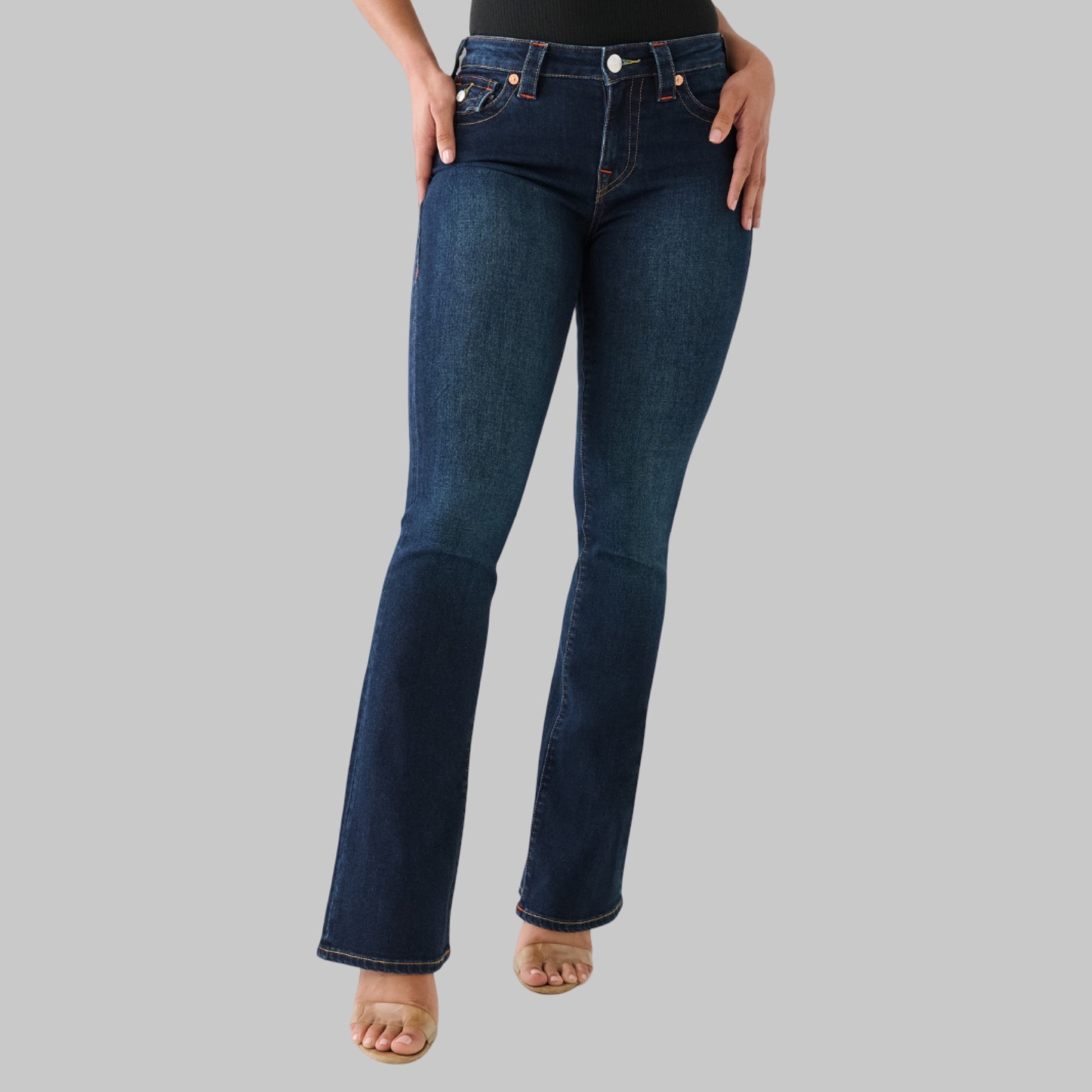 True religion - jeans becca mid rise boot cut flap - Muddy Waters - Merle og Wilde ApS