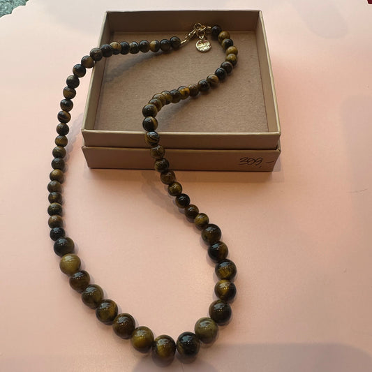 Friihof+siig - perle halskæde Brunlige nuancer - Merle og Wilde ApS