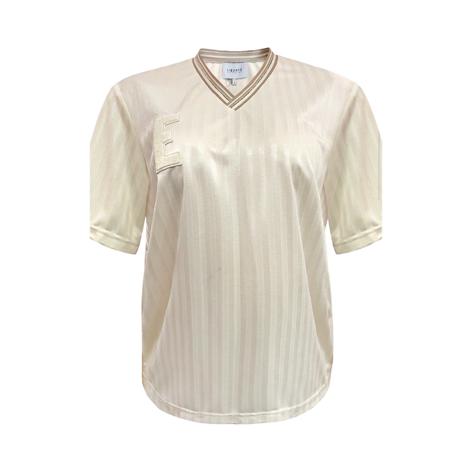 Preorder juni - Liberte - Felia - SS - Tshirt - Creme simili - Merle og Wilde ApS