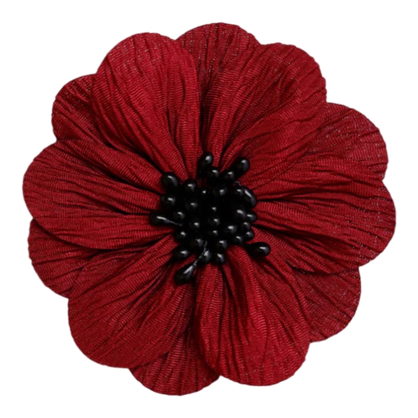 Black colour - BCbilibet 2-in-1 flower brooch - red