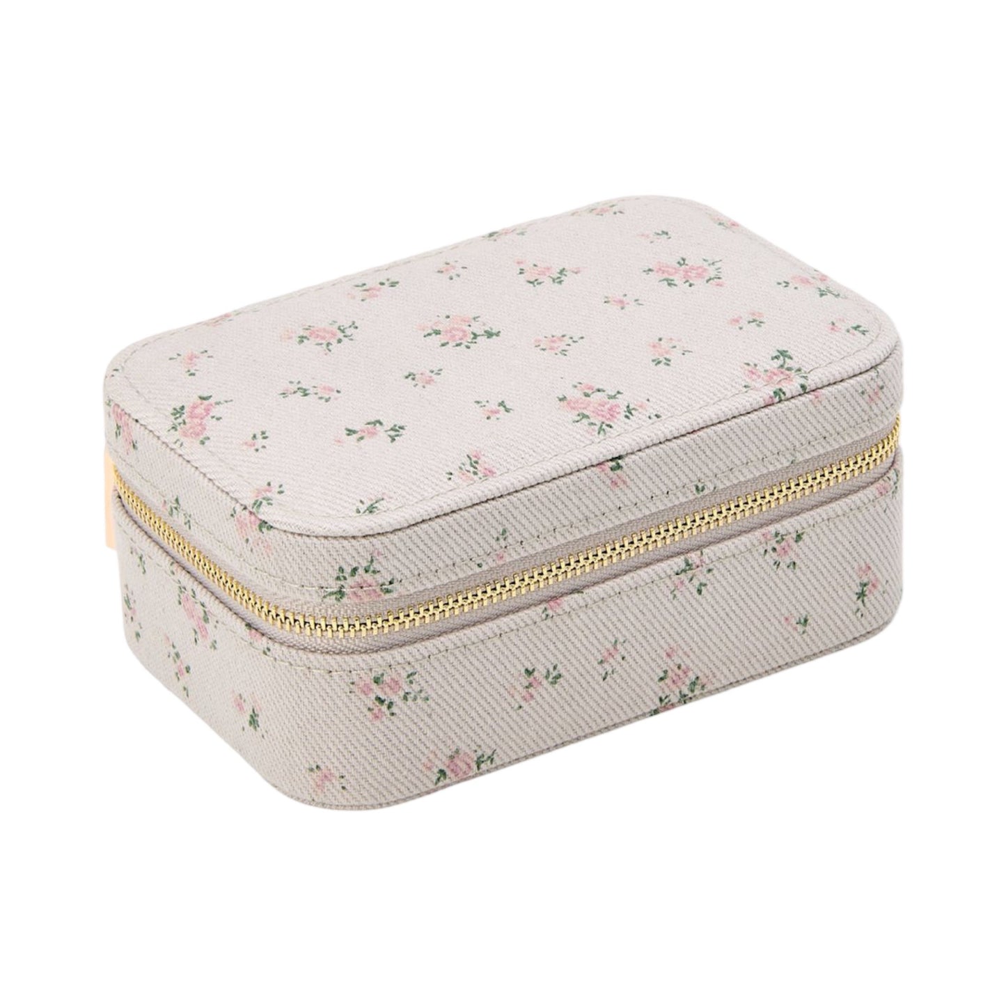 Pico - Large tricket box (smykkeskrin) - Taupe flower - Merle og Wilde ApS