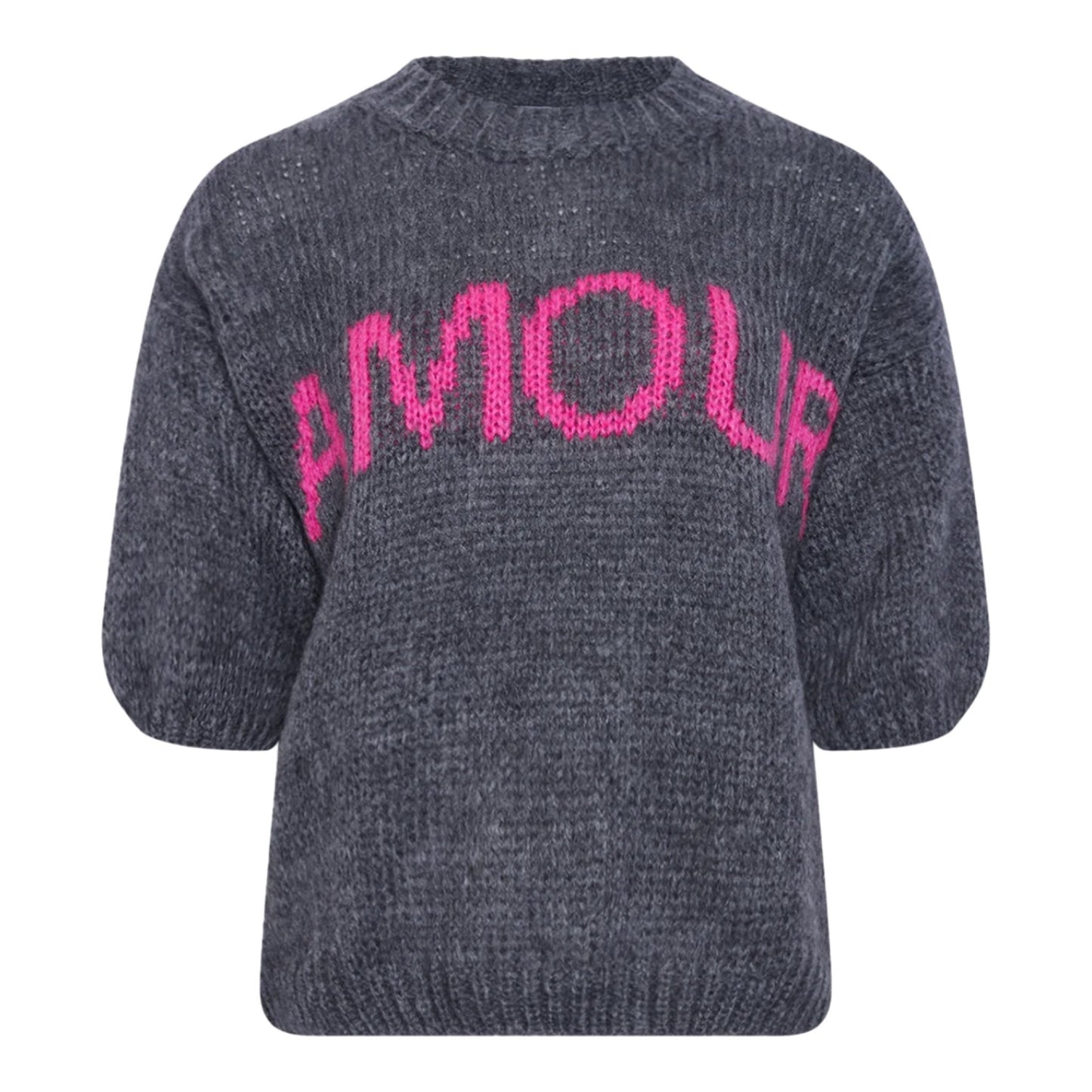 Noella - Amour Knit - Dark Grey pink combo